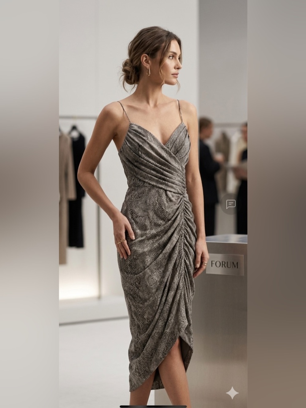 DRESS FORUM Los Angeles snake print dress